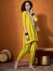 Embroidered Tunic With Trouser Co-Ords