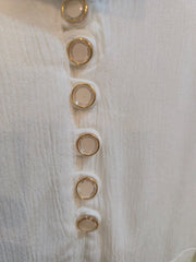 White to Lime Ombre Pleated Tunic