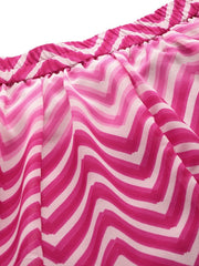 Women Leheriya Printed Gotta Patti Detail Flared Maxi Skirt