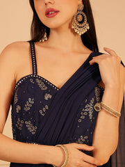 Self Design Shoulder Straps Ethnic Basic Jumpsuit