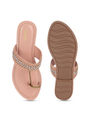 Women Festive Embellished One Toe Flats