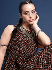 Paisley Indie-Floral Print Sleeveless Maxi Bagru Ethnic Dress