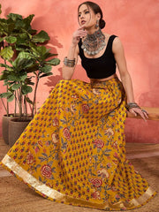 Printed Pure Cotton Flared Maxi Skirt