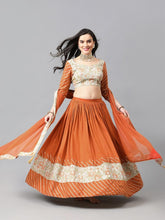 Floral Woven Design Gotta Patti Ready to Wear Lehenga & Blouse With Dupatta