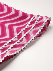 Women Leheriya Printed Gotta Patti Detail Flared Maxi Skirt