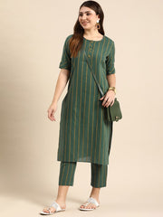 Regular Pure Cotton Kurta with Trousers