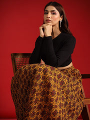 Anayna Women Floral Printed Pleated Flared Maxi Skirt