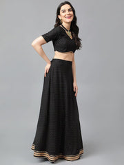 Bandhani Printed Gotta Patti Ready to Wear Lehenga & Blouse With Dupatta