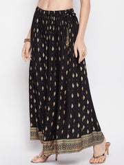 Ethnic Motifs Printed Flared Maxi Skirt