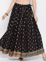Ethnic Motifs Printed Flared Maxi Skirt