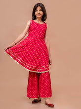 Girls Printed Kurta with Sharara