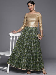 Ethnic Motifs Printed Flared Maxi Skirt