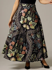 Printed Pure Cotton Wrap-Around Maxi Skirt