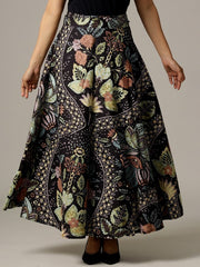 Printed Pure Cotton Wrap-Around Maxi Skirt