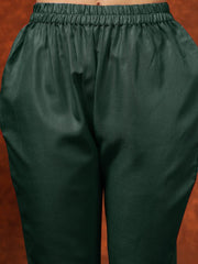 Printed Straight Kurta & Trousers With Dupatta