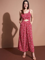 Women Printed Sleeveless Jumpsuit