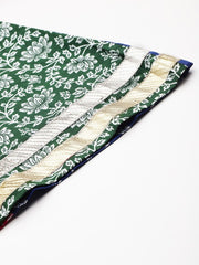 Floral Printed Pure Cotton Flared Maxi Skirt