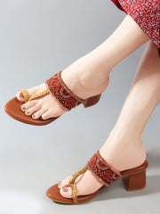 Women Festive Block Heel Sandals