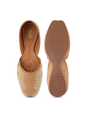 Embellished Diamond Design Mojari Flats