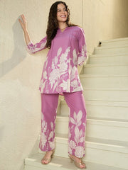 Printed Pure Cotton Tunic With Trouser Co-Ords