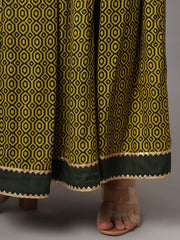 Printed Flared Maxi Skirt
