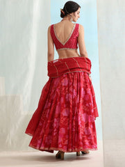 Printed Ready To Wear Lehenga & Blouse With Dupatta