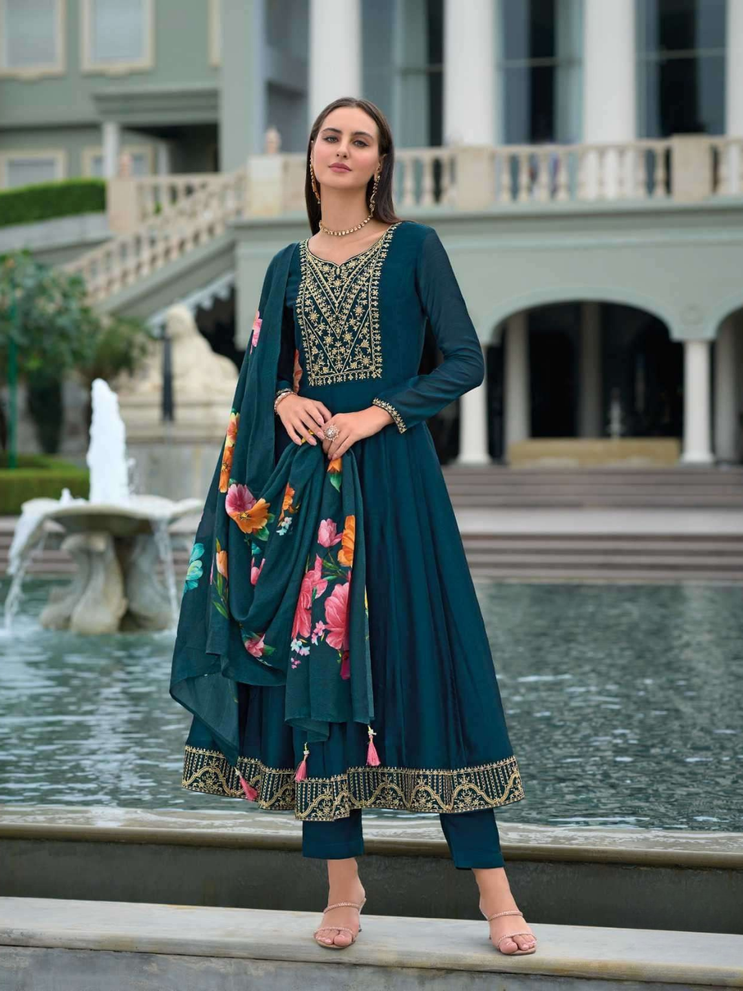 Women Royal Anarkali Kurta Set with rich work-16