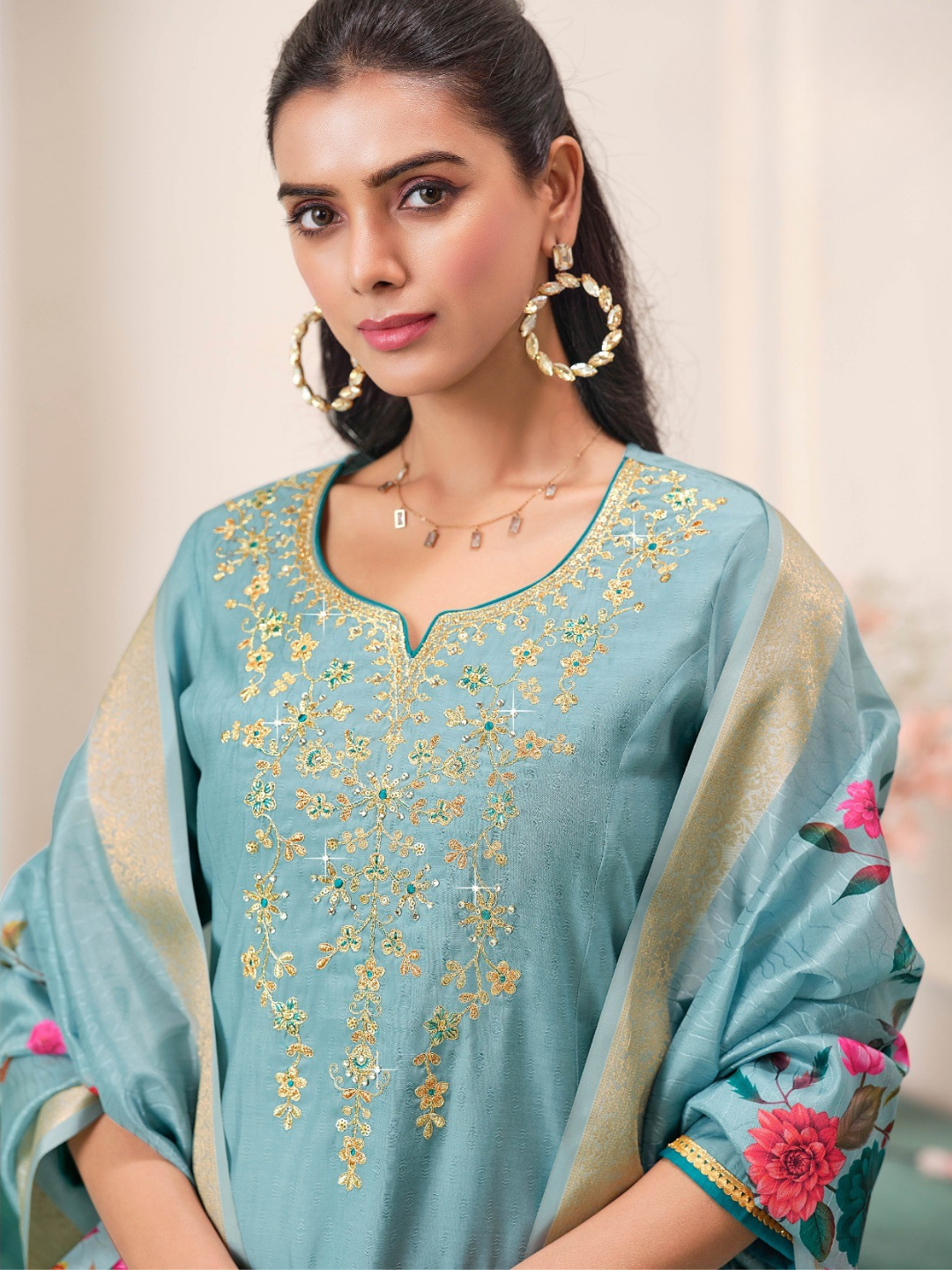 Women’s Serene Bloom Nagris Kurta Set-8