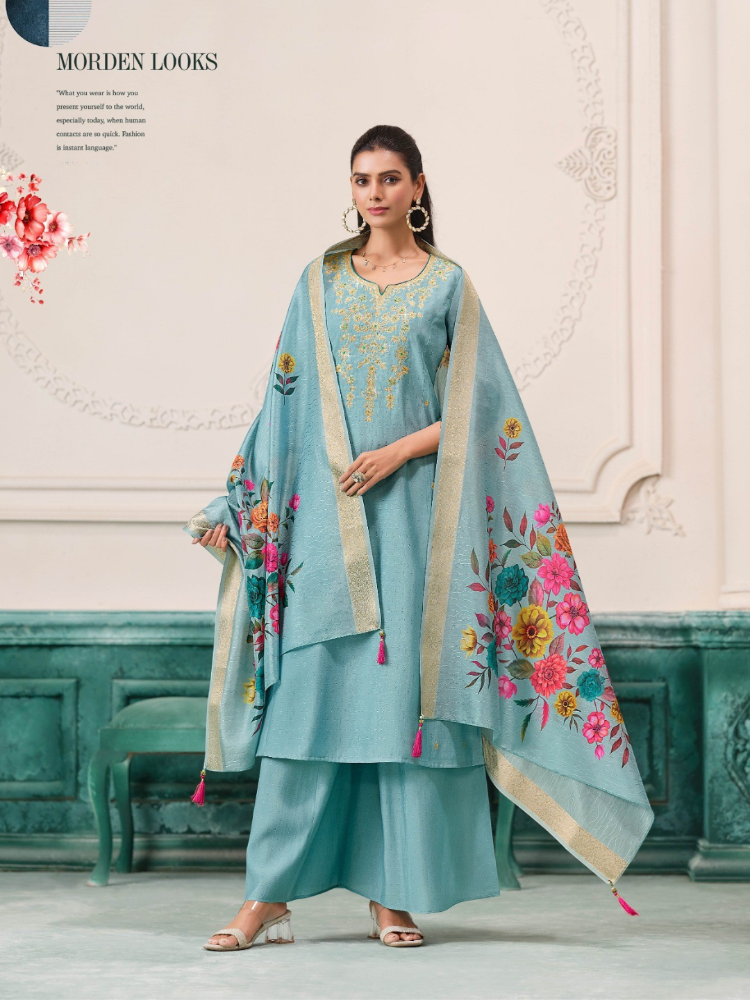 Women’s Serene Bloom Nagris Kurta Set