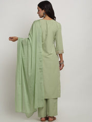 Green Sequence worked Premium Kurta Set