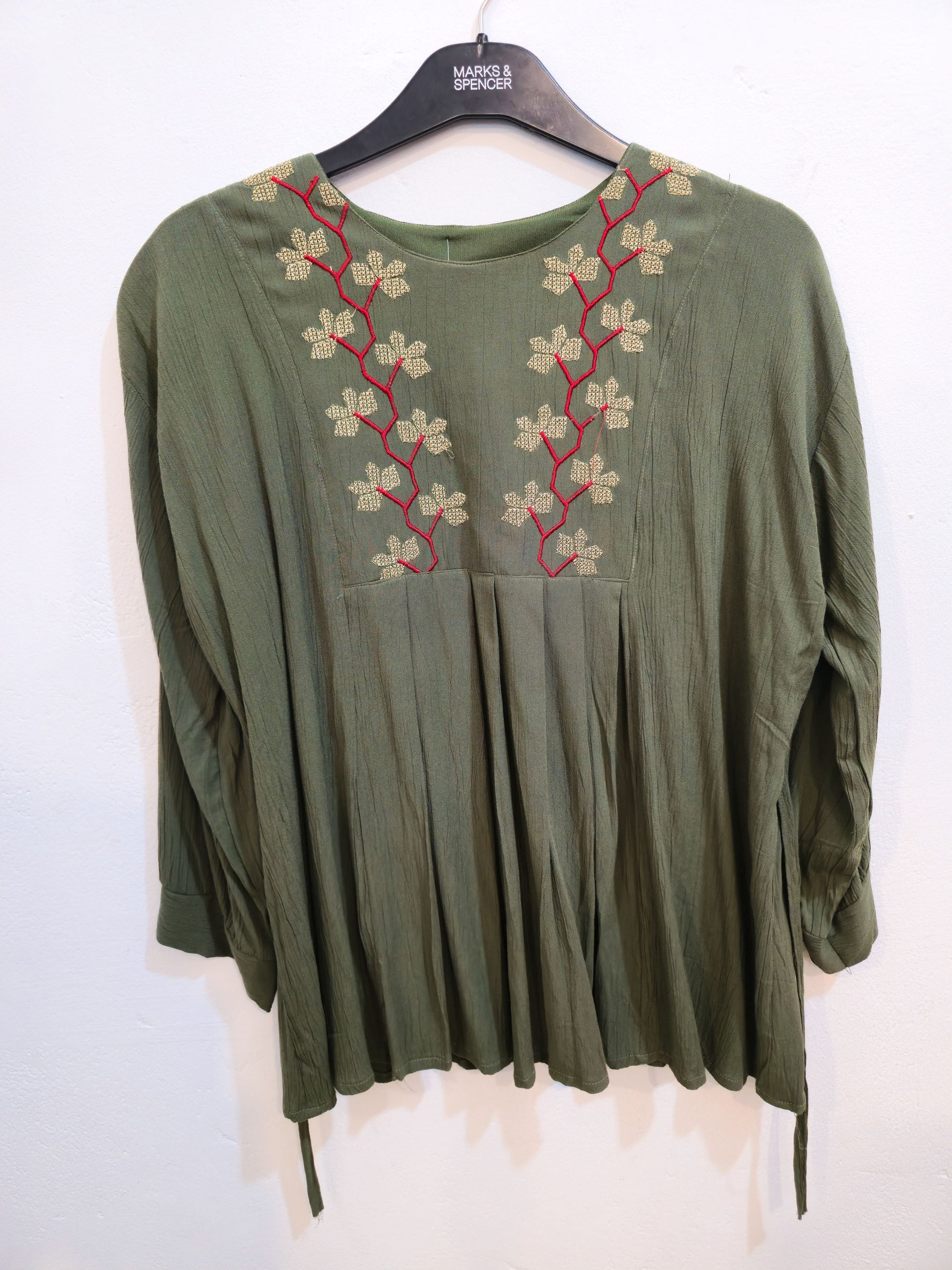 Green Floral Tunic Top-1