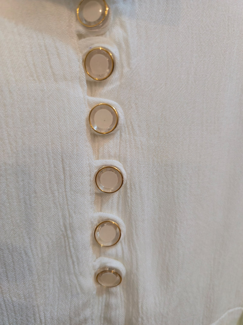White to Lime Ombre Pleated Tunic-3