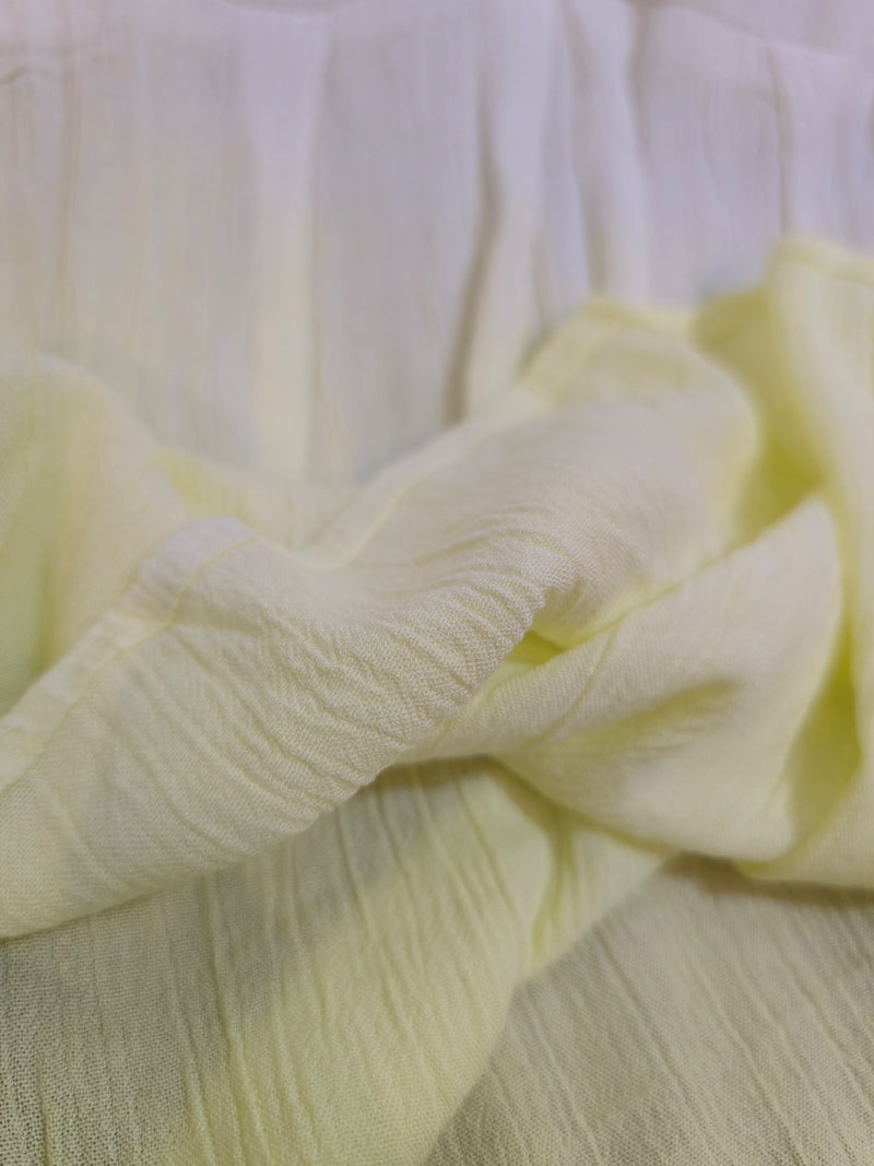 White to Lime Ombre Pleated Tunic-4