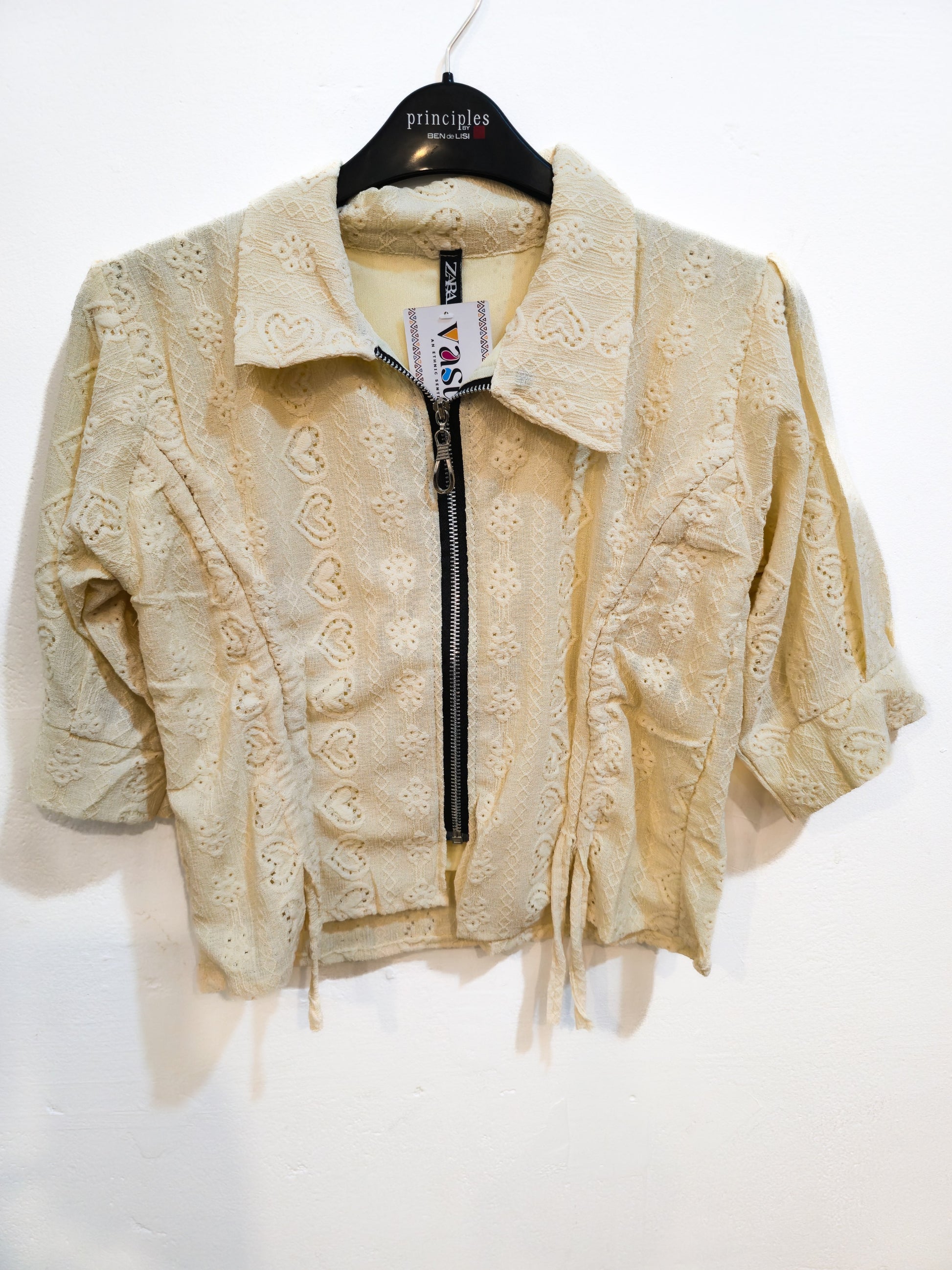 Purple Lace Zip-Up Crop Jacket-3