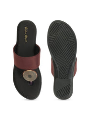 Embellished Retro Open Toe Flats