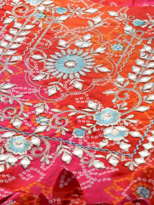 Red Embellished Maxi Dress