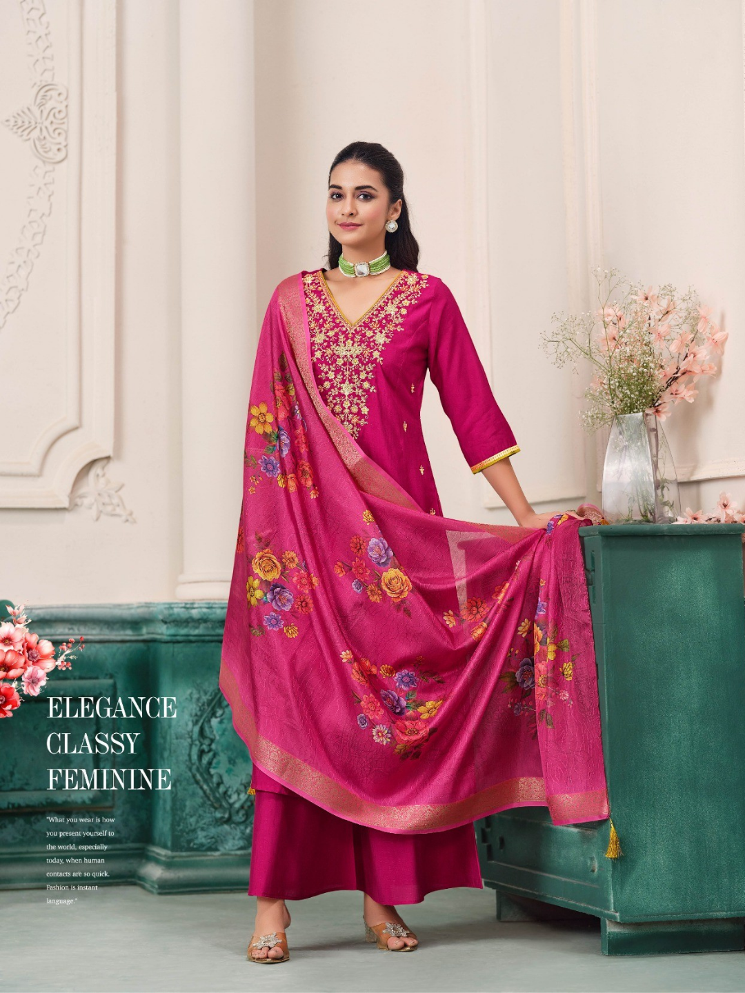 Women’s Serene Bloom Nagris Kurta Set