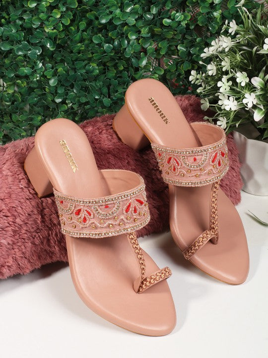 Women Festive Block Heel Sandals-12