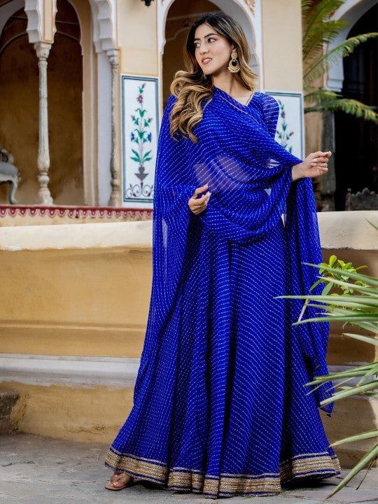 Printed Semi-Stitched Lehenga & Unstitched Blouse With Dupatta-4