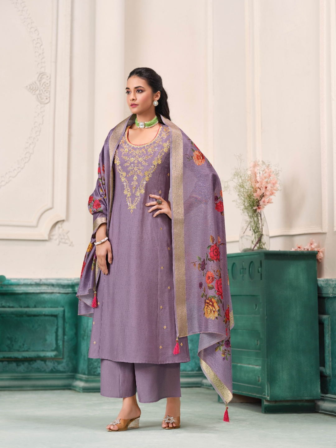 Women’s Serene Bloom Nagris Kurta Set-21