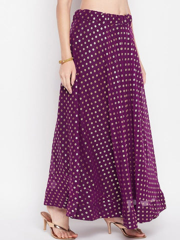 Printed Flared Clora Maxi Skirt