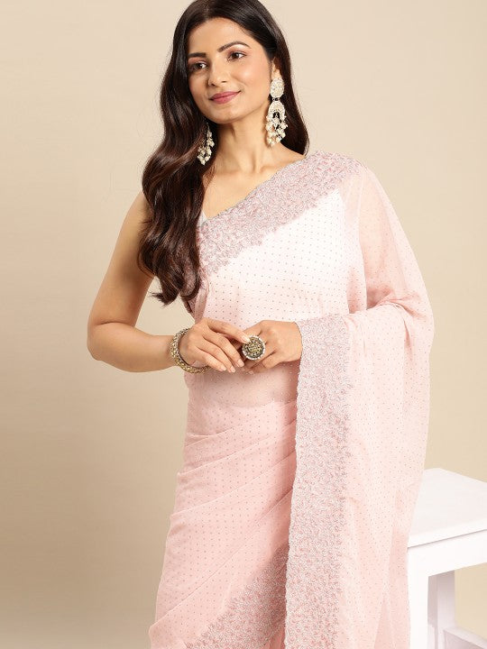 Embellished Beads and Stones Saree