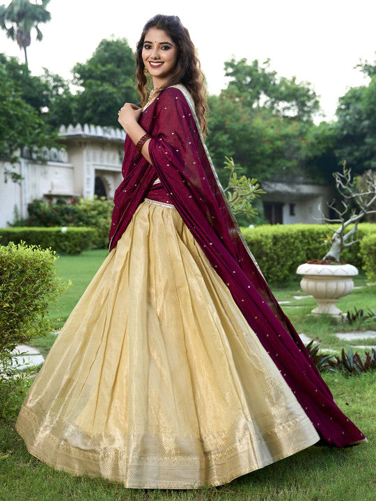 Ready to Wear Lehenga & Unstitched Blouse With Dupatta-10