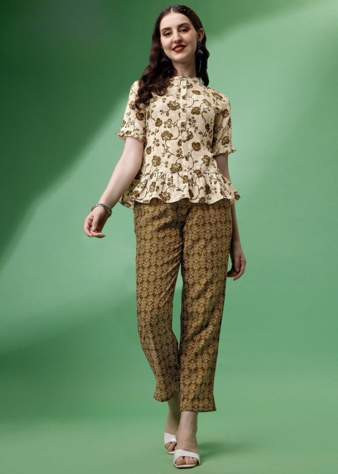 Floral Printed Festive Co-ord set
