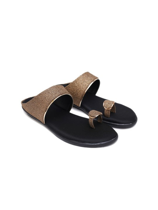 Embellished Retro Open Toe Flats