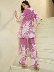 Printed Pure Cotton Tunic With Trouser Co-Ords