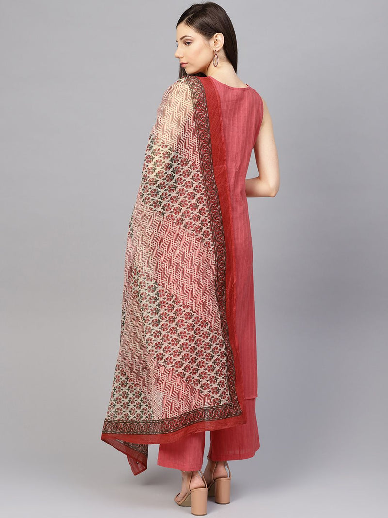 Women Black Ethnic Motifs Pure Cotton Kurta with Palazzos & Dupatta-15