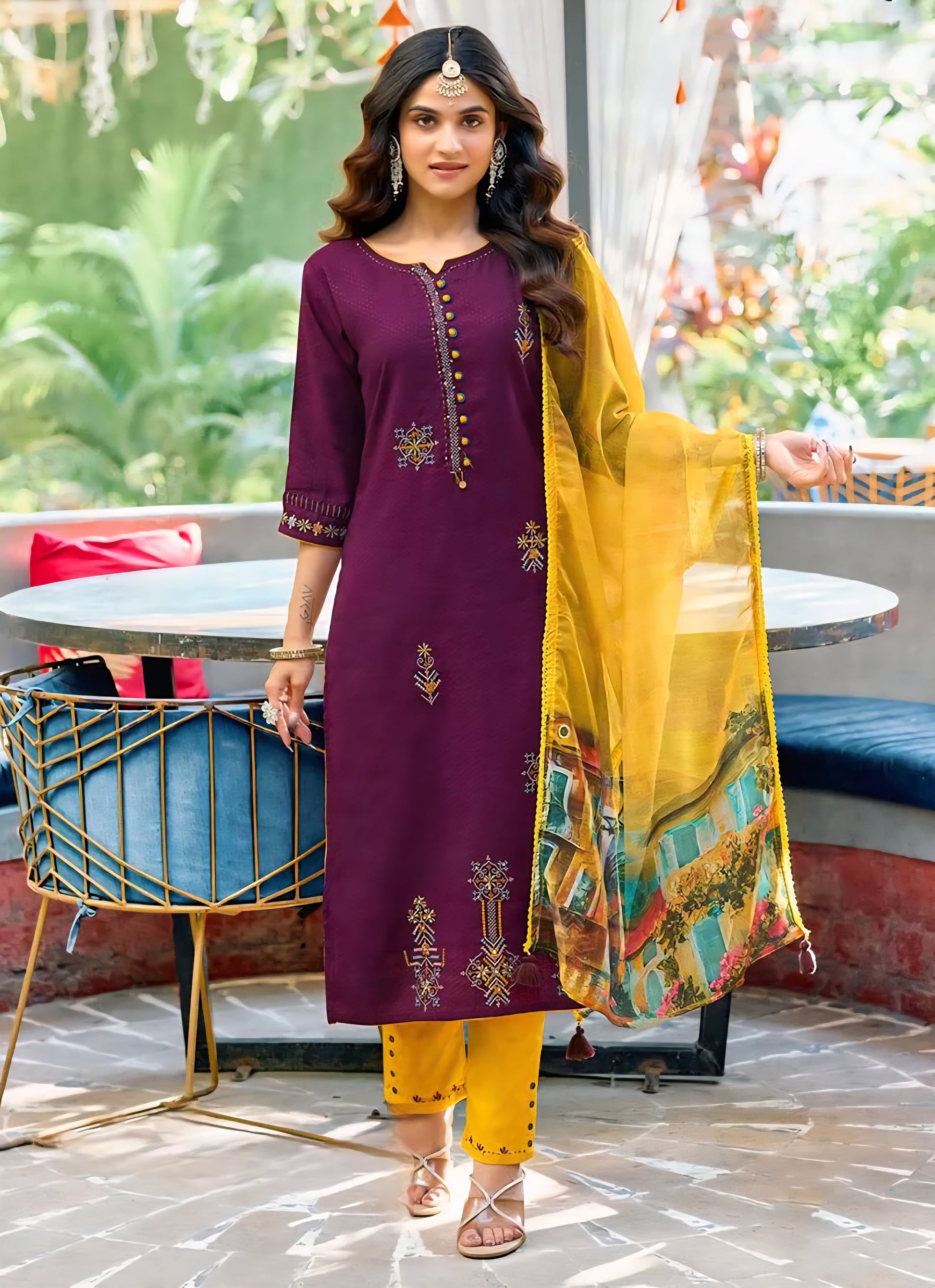 Khoobsurat Designer Readymade Kurta Set-6