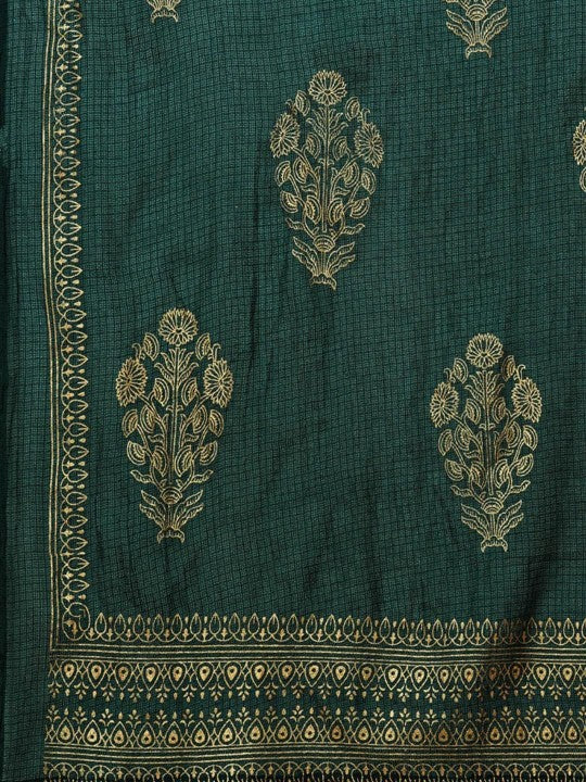 V-Neck Anarkali Kurta with Trousers & Dupatta-7