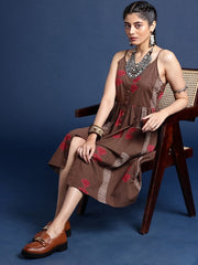 Block Print Legacy Geometric Printed Pure Cotton Ethnic Dress